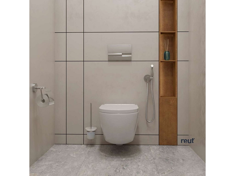 kielle Oudee WC kefa nástenná s držiakom, matné sklo/chróm 40502000