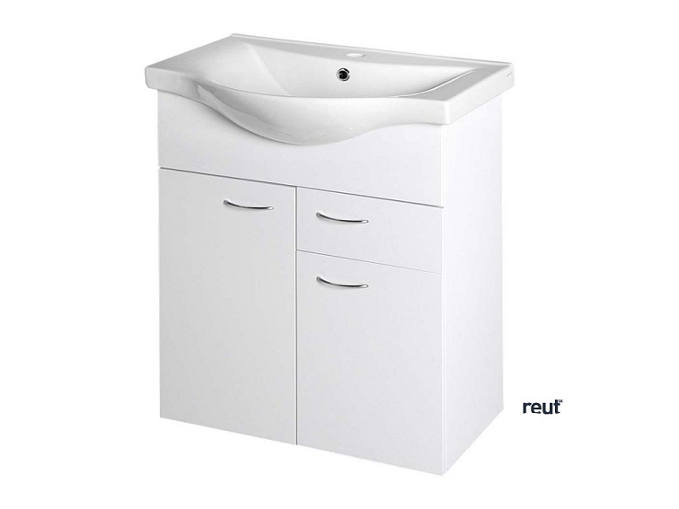 Aqualine KERAMIA FRESH umývadlová skrinka, 1 zásuvka, 60,6x74x34cm, biela 50064A