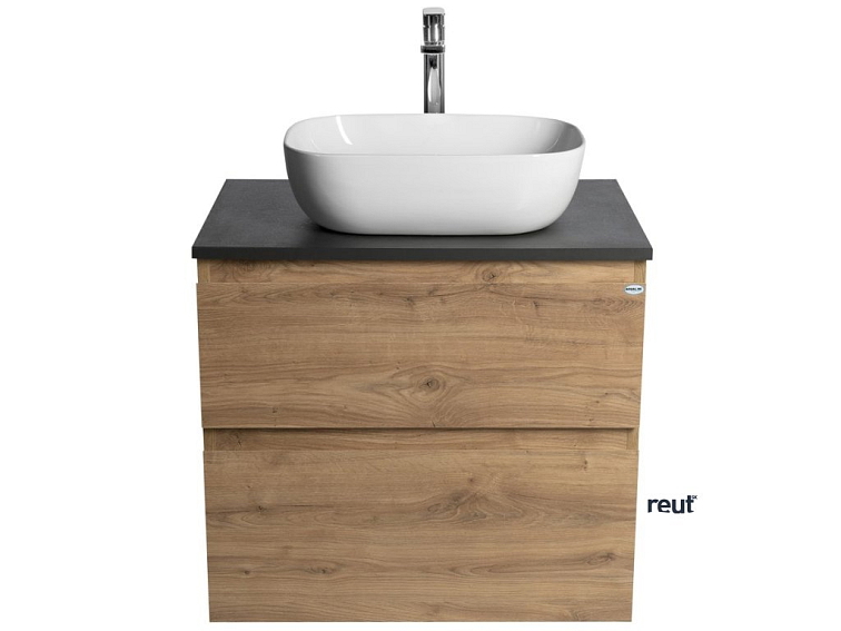 Aqualine ALTAIR II ALTAIR skrinka s doskou 68 cm, dub emporio/antracit bridlica AI370-02