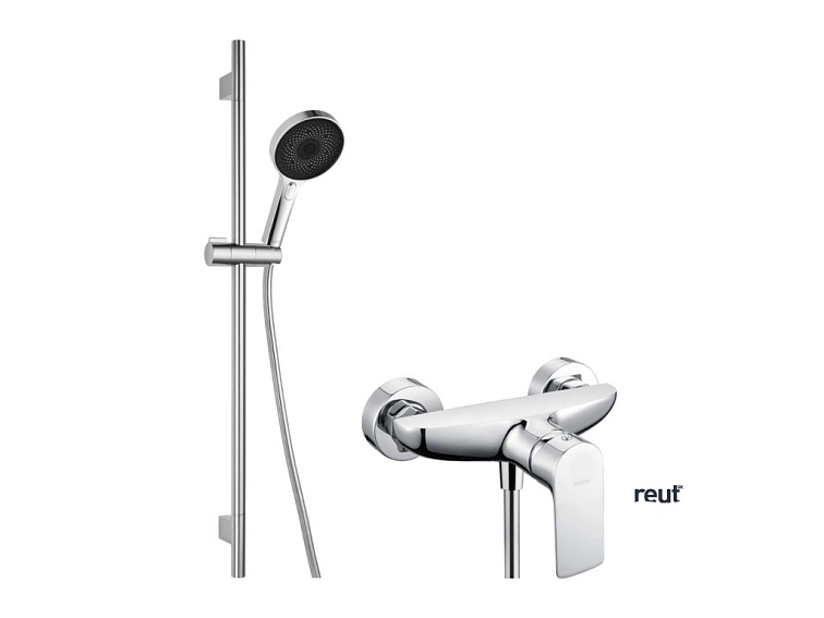 kielle Vega Sprchový set s batériou, tyčou, hadicou a sprchovou hlavicou, chróm 20618SN10