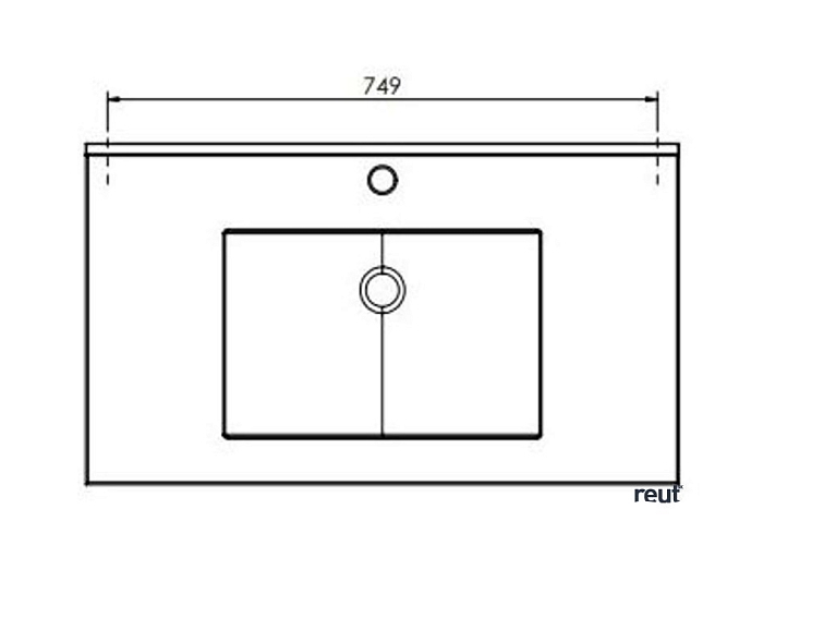 kielle Oudee Nábytkové umývadlo 80x46 cm, biela 30602800