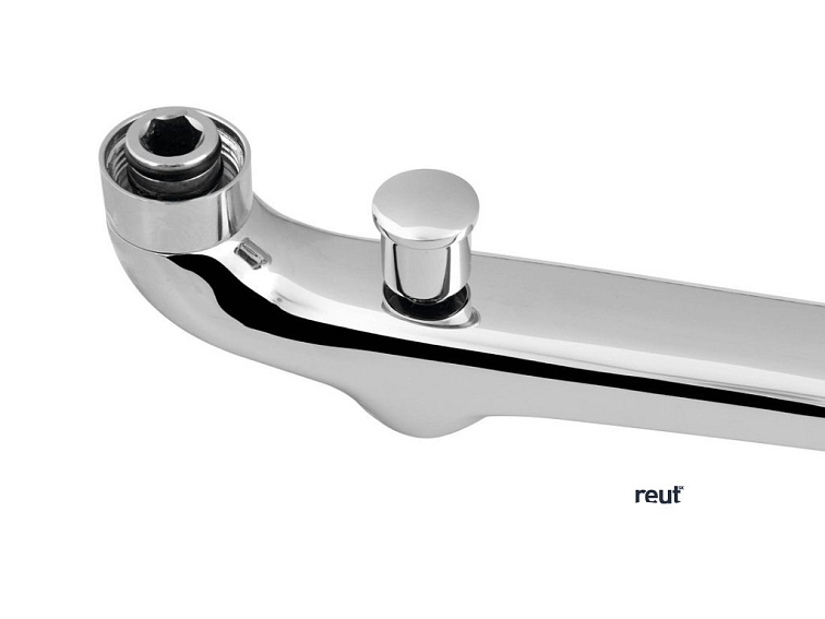 Aqualine Výtokové ramienko s prepínačom, 300 mm, ploché, chróm 43997
