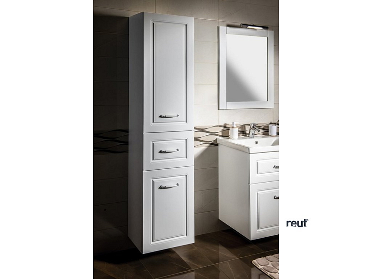 Aqualine FAVOLO skrinka vysoká s košom 40x184x31cm, biela mat FV180