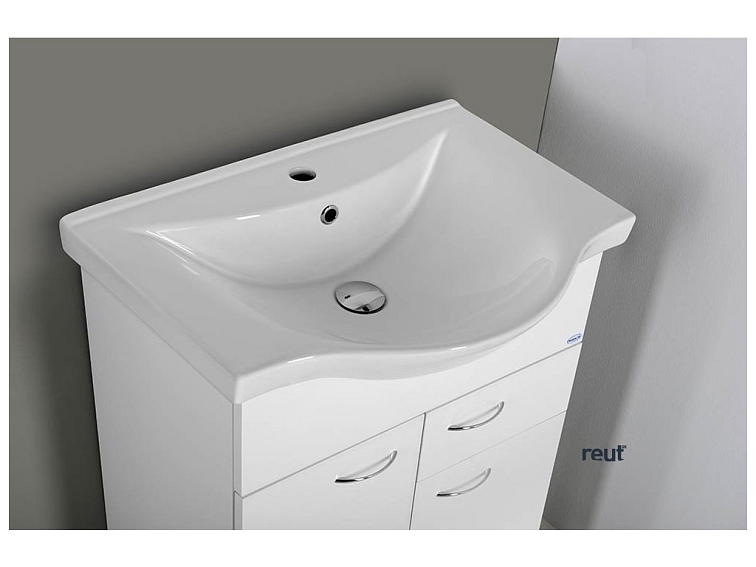 Aqualine KERAMIA FRESH umývadlová skrinka, 1 zásuvka, 60,6x74x34cm, biela 50064A