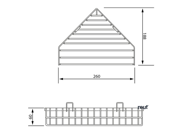 Aqualine Chrom LINE drôtená rohová mydeľnička, chróm 37003