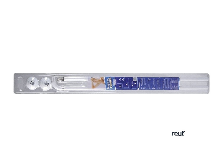 Aqualine Závesová tyč rohová 80x80cm, biela 0201011