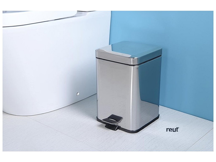 Aqualine SIMPLE LINE odpadkový kôš obdĺžnikový 5 l, nerez lesk GAQ005