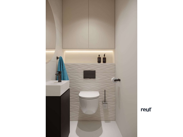 kielle Vega WC kefa nástenná s držiakom, matné sklo/matná čierna 40518004