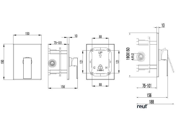 kielle Arkas I Batéria pod omietku na 1 spotrebič, s telesom, chróm 10211200