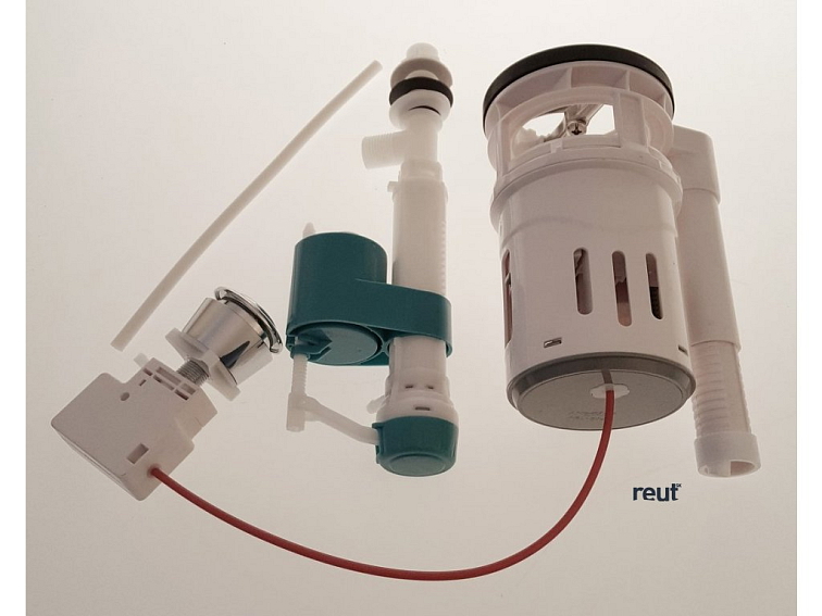 Aqualine Súprava splachovania s tlačidlom DUAL 49mm, spodné napúšťanie 1/2", chróm NDPB204-2