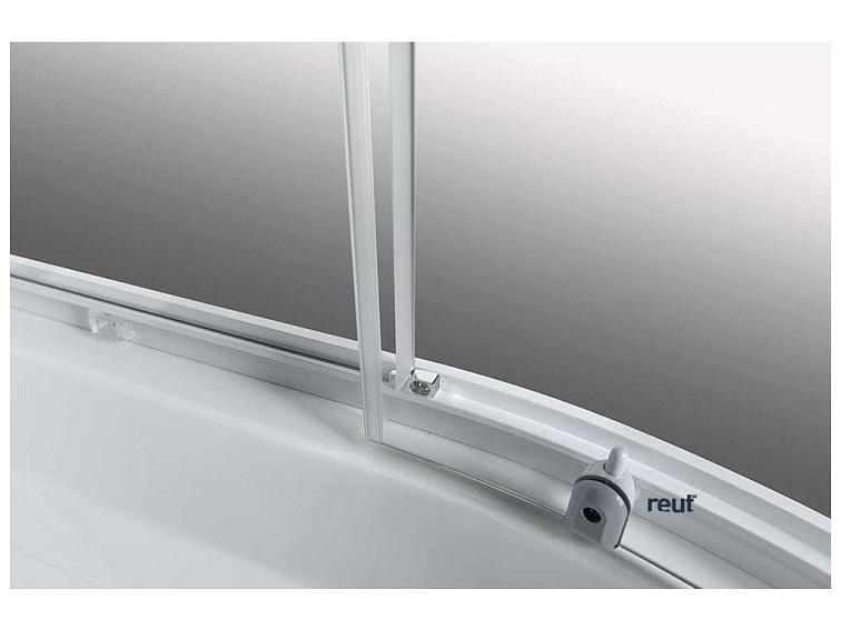 Aqualine AIGO Štvrťkruhová sprchová zástena 900x900x2040mm, biely profil, číre sklo YB93