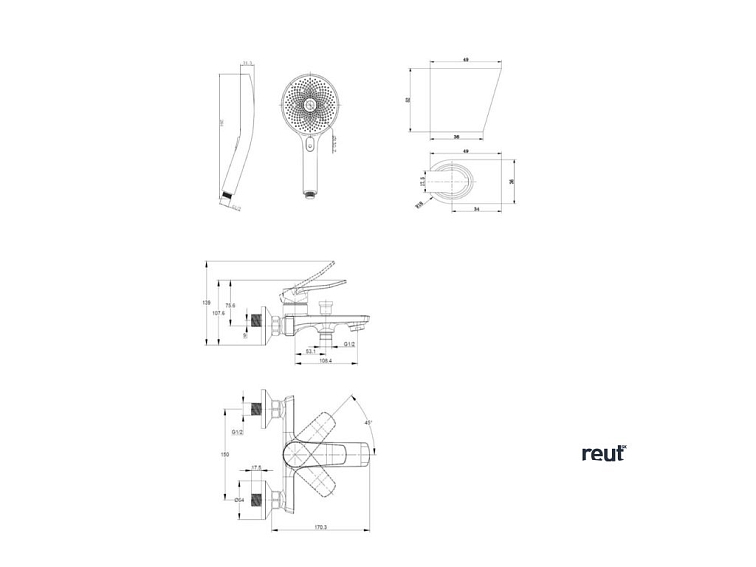 kielle Nefia Vaňová batéria s príslušenstvom, chróm 10327SN10