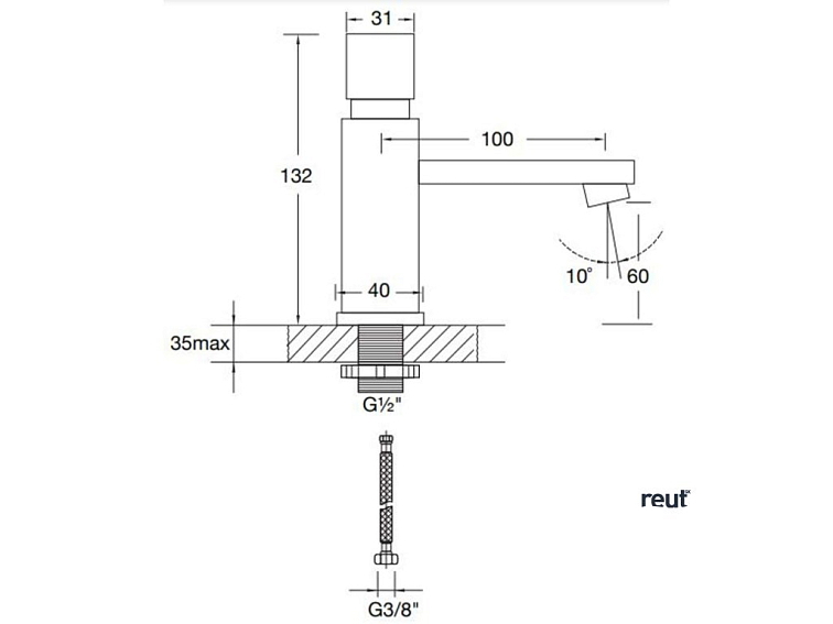 Steinberg 160 Umývadlový ventil, chróm 1 602 500