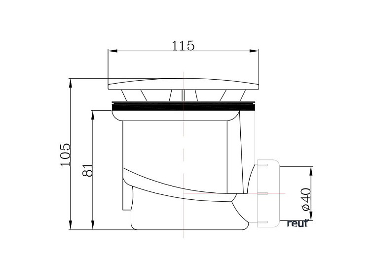 Aqualine Vaničkový sifón, 90mm, leštená nerez PF408