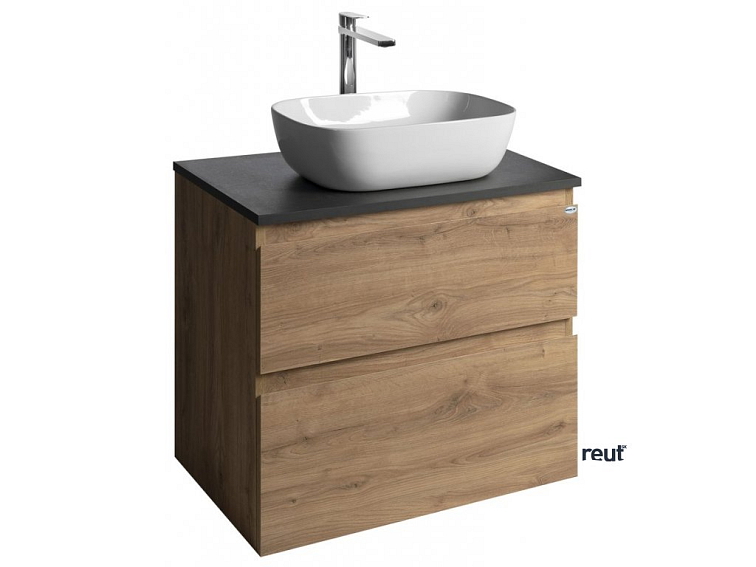 Aqualine ALTAIR II ALTAIR skrinka s doskou 68 cm, dub emporio/antracit bridlica AI370-02