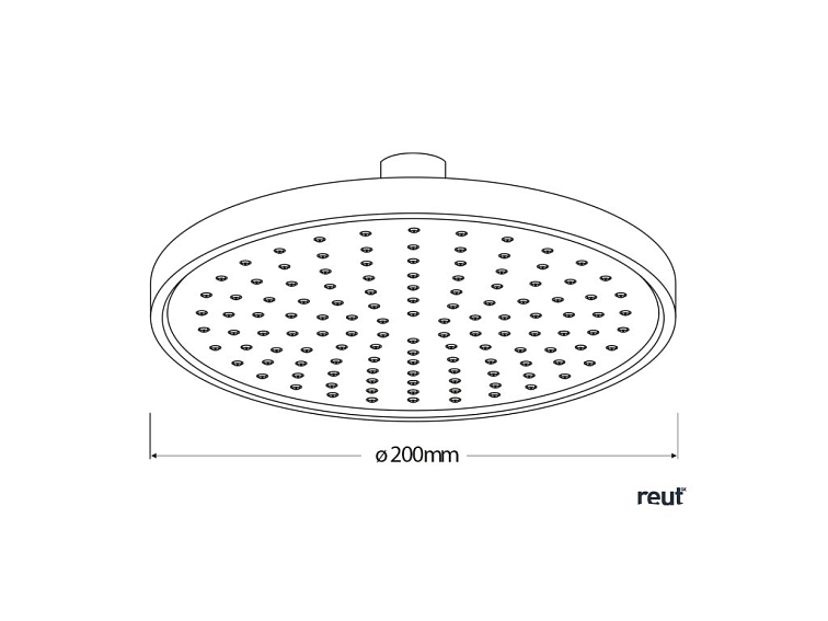 Aqualine Hlavová sprcha, priemer 200mm, ABS/chróm SC121