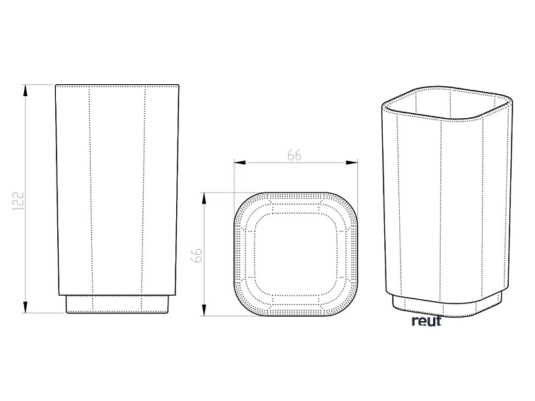 Gedy SEVENTY pohár na postavenie, čierna 639814
