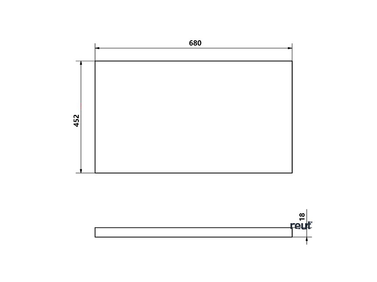 Aqualine ALTAIR doska pod umývadlo 68x45,2 cm, antracit bridlica AI872