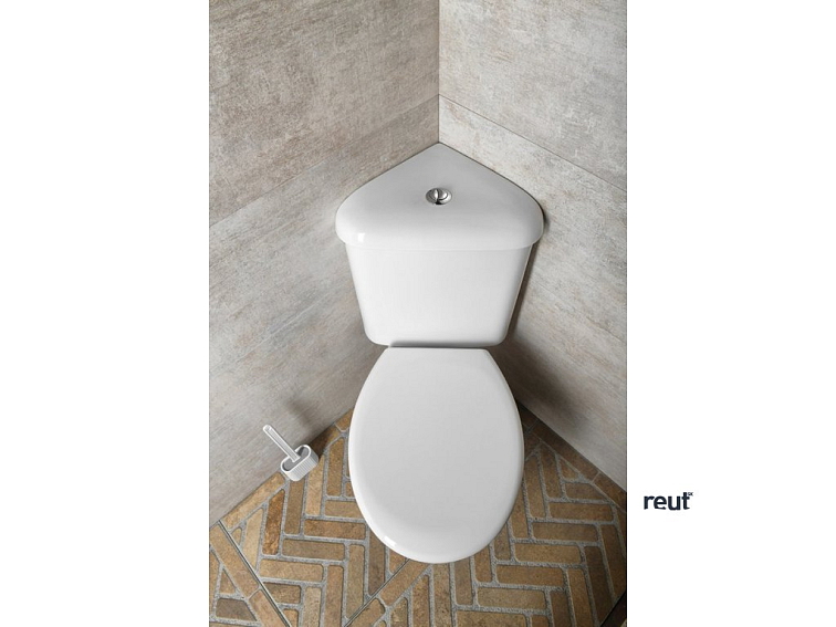 Aqualine CLIFTON Rohový WC kombi misa s nádržkou vrátane splachovacej súpravy, biela FS1PK