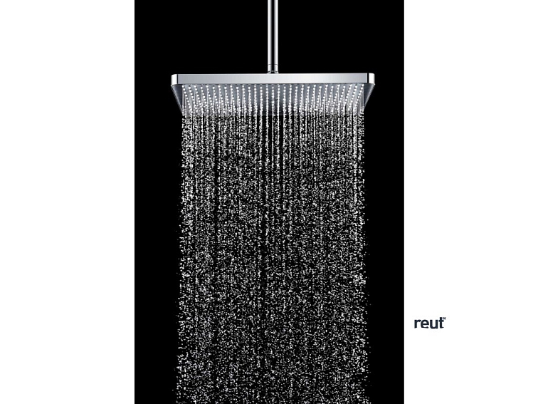 kielle Vega Hlavová sprcha, 36x24 cm, chróm/čierna 20118010