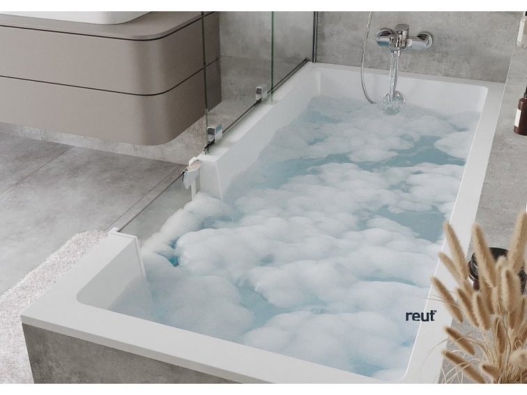 CA PLAST Vaňa s dverami Exclusive - sklenené 180x80 cm sifón uprostred