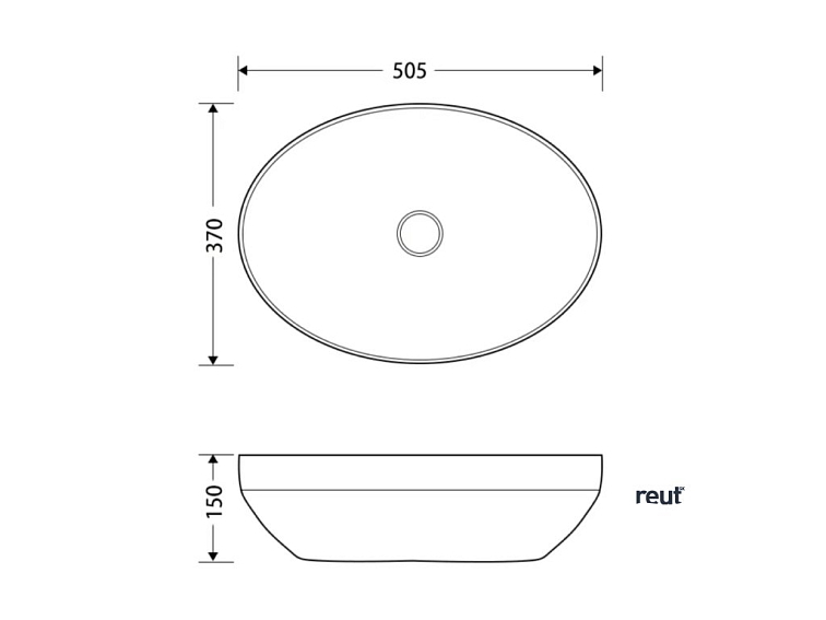 Aqualine Keramické umývadlo na dosku, 50,5x37 cm, biela 50361