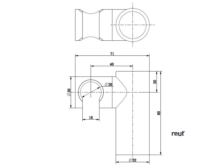 kielle Príslušenstvo Nástenný držiak sprchy, matná čierna 20901024