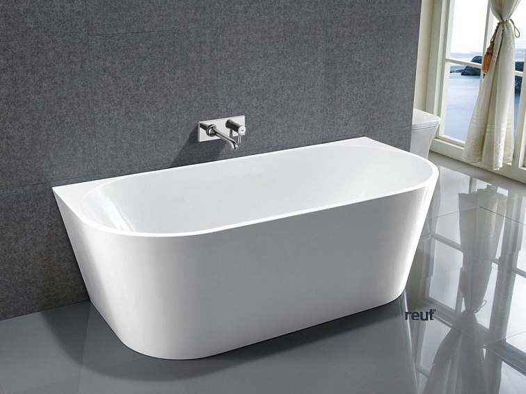 Aqualine TAJO nástenná stojaca vaňa 180x80cm, biela E1990