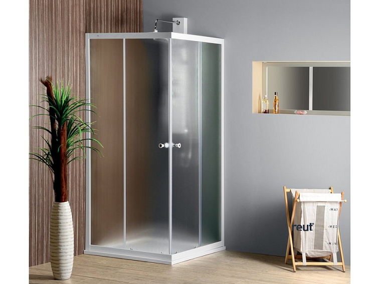 Aqualine ALAIN štvorcová sprchová zástena, 800x800mm, sklo Brick BTQ800