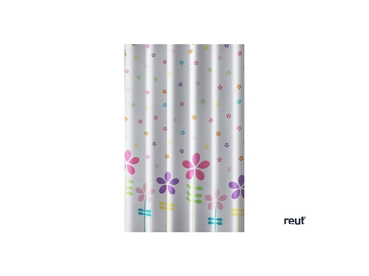 Aqualine Sprchový záves 180x180cm, polyester, kvetovaný farebný ZV025