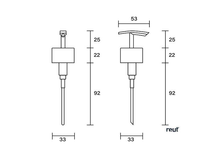 Aqualine Pumpička pre dávkovač mydla, plast, chróm ND1416-19