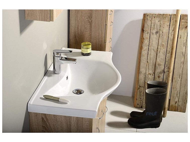 Aqualine KERAMIA FRESH umývadlová skrinka 74,5x74x34,7cm, dub platin 50083