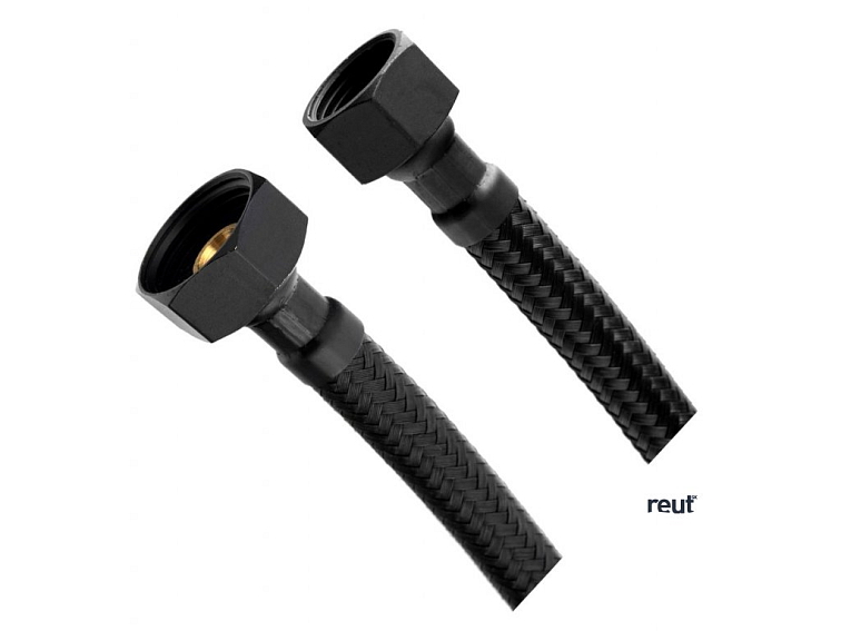 Aqualine Flexibilná nerezová hadica FxF 3/8"x1/2", 60cm, čierna mat 33256B