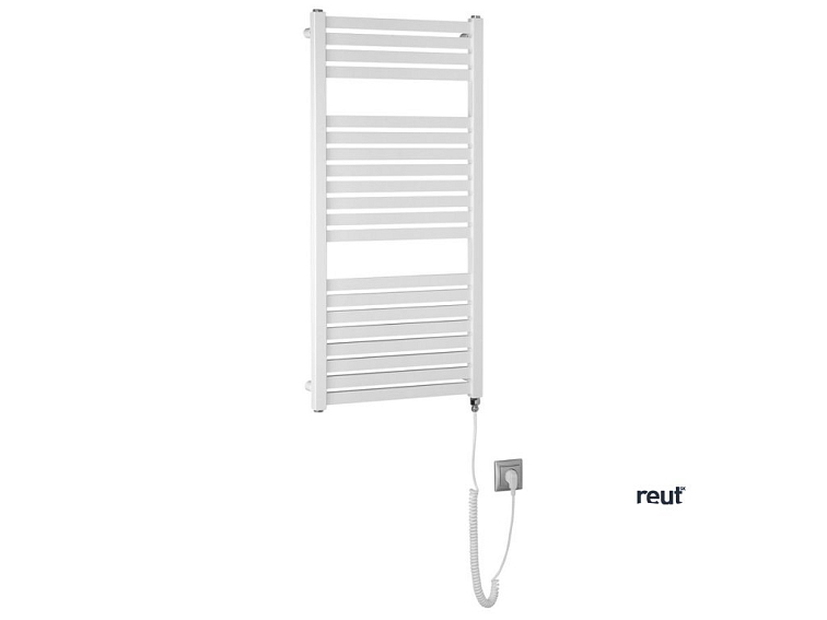 Aqualine TONDI-E elektrické vykurovacie teleso, rovné, 450x970 mm, 300 W, biela DE450T