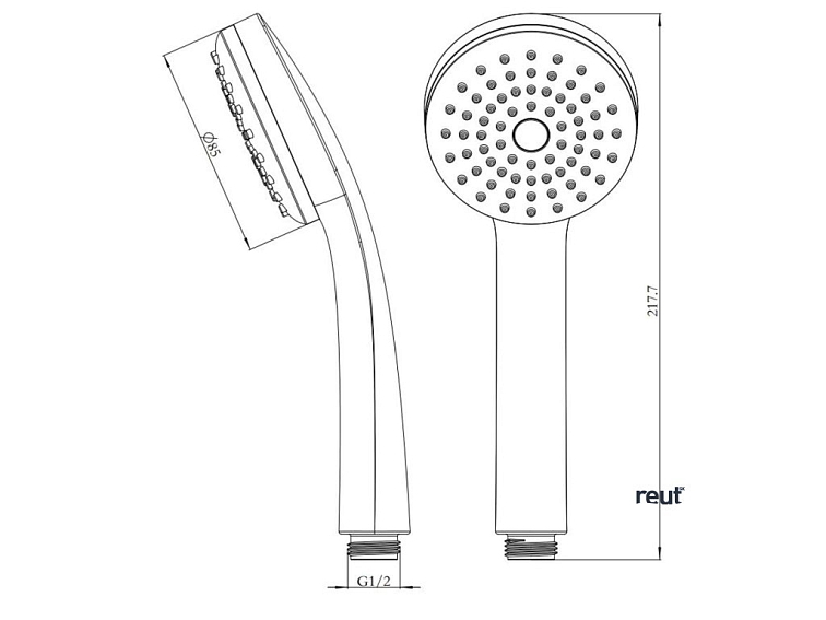 kielle Minor Sprchová hlavica 85, chróm/svetlosivá 20421000