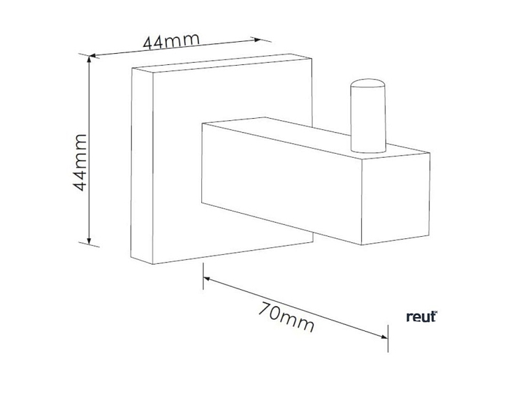 kielle Harmonia Háčik jednoduchý, chróm 40623000