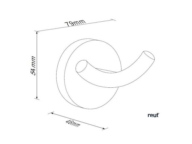 kielle Oudee Háčik dvojitý, chróm 40602000