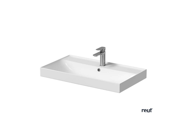 kielle Arkas I Umývadlo, 81x46 cm, s prepadom, s otvorom na batériu, biela 30611800