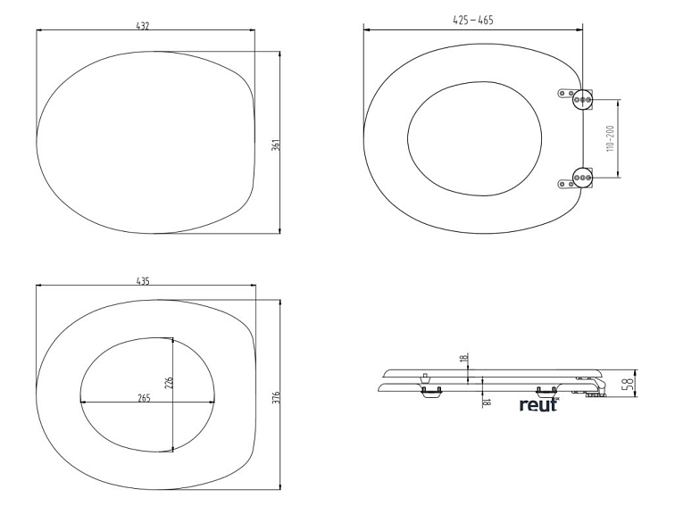 Aqualine FUNNY WC sedátko s potiskom morská hviezda, biela HY1185