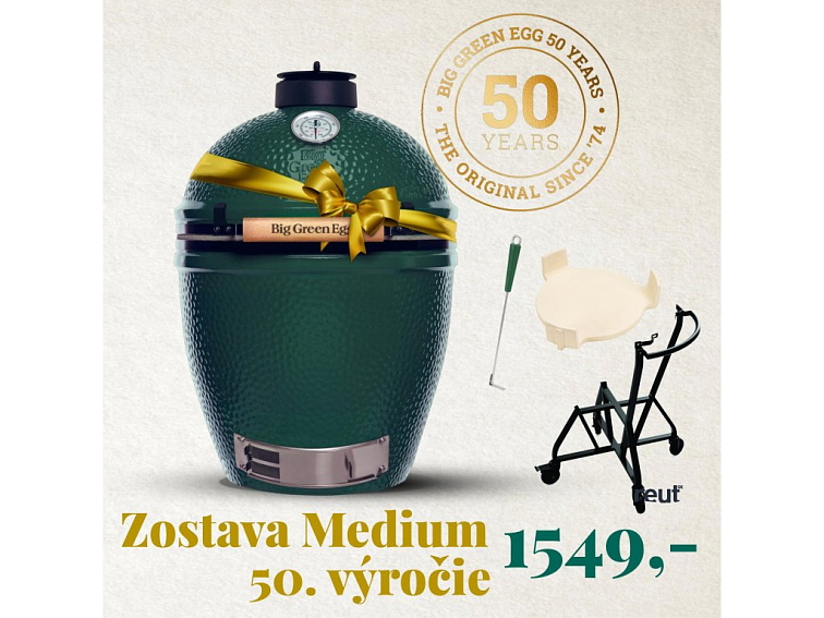 BIG GREEN EGG MEDIUM ZOSTAVA 50. VÝROČIE