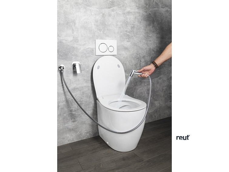 Aqualine Bidetová sprška guľatá, ABS/chróm BS5003