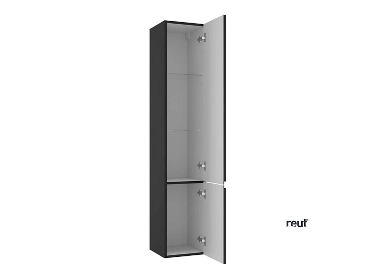 kielle Oudee Vysoká skrinka závesná, 157x30x32 cm, matná čierna 50202014