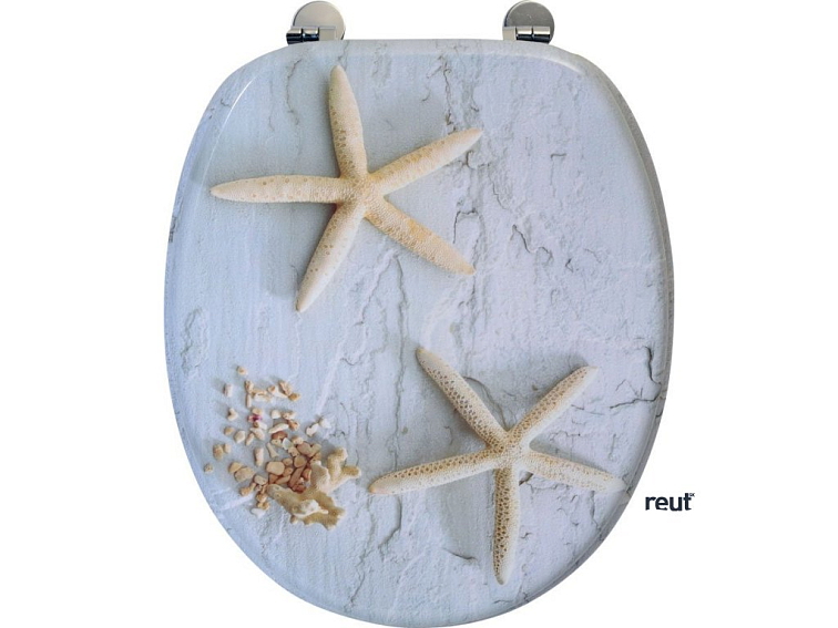 Aqualine FUNNY WC sedátko s potiskom morská hviezda, biela HY1185