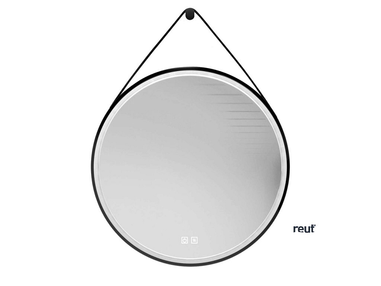 kielle Idolio Zrkadlo s LED osvetlením a vyhrievaním, priemer 59 cm, čierna 50324004