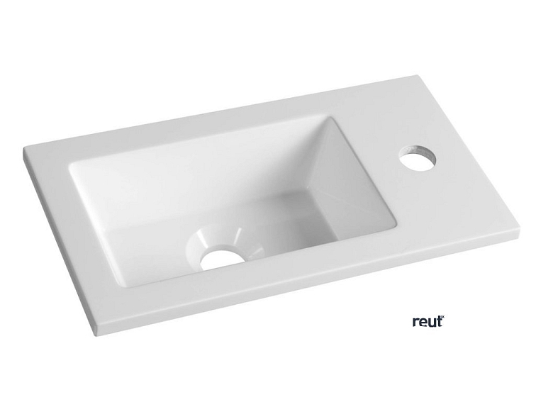 Aqualine Nábytkové umývátko, liatý mramor, 40x22cm, biela LM420