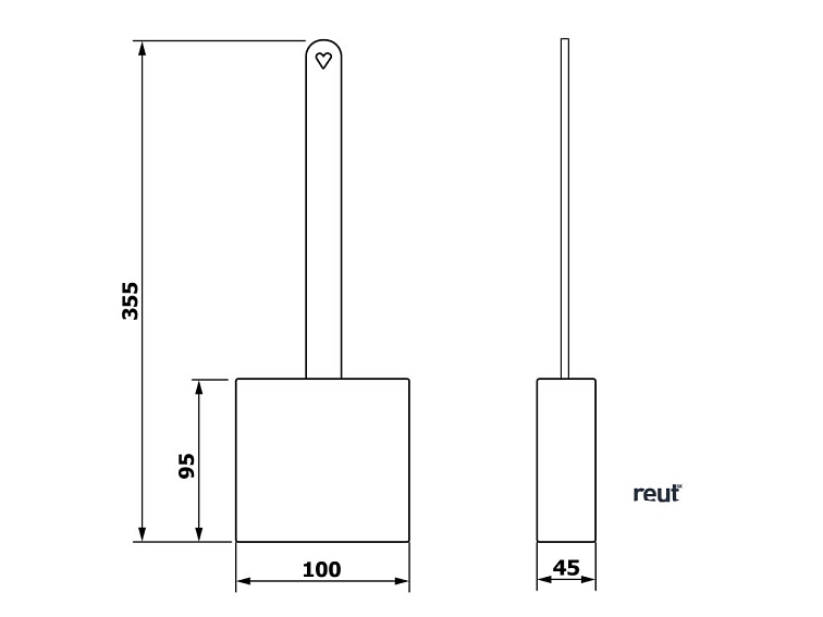 Aqualine WC silikónová kefa na postavenie i zavesenie na stenu, biela TF010