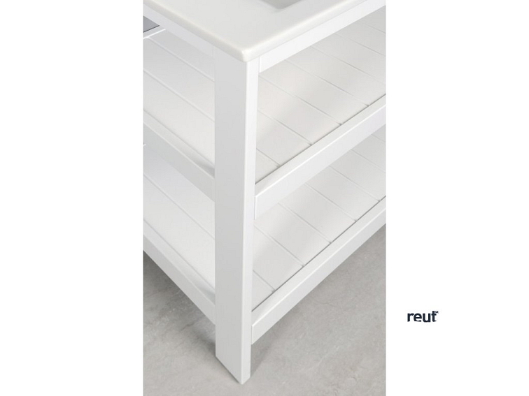 Aqualine ETIDE policová umývadlová skrinka 51,5x85x44 cm, matná biela ET505