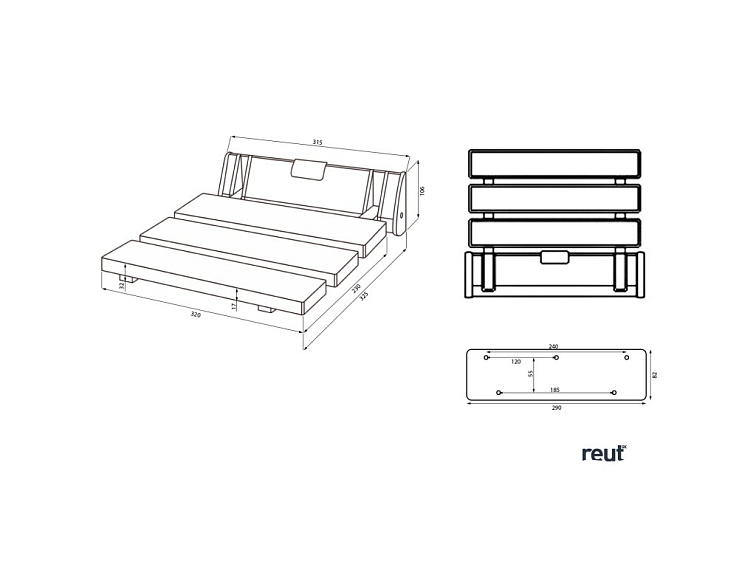 Aqualine RAVO Sklopné sprchové sedátko 32x32,5cm, bambus AE236
