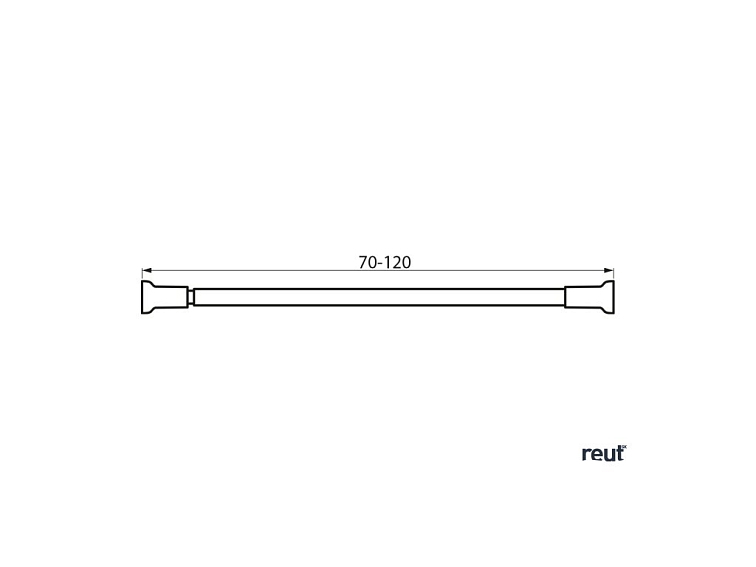 Aqualine Teleskopická rozperná tyč 70-120cm, nerez lesk TZ120