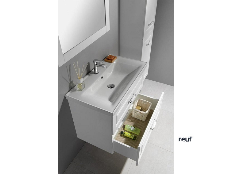 Aqualine FAVOLO umývadlová skrinka 86,5x60x44,6cm, biela mat FV290